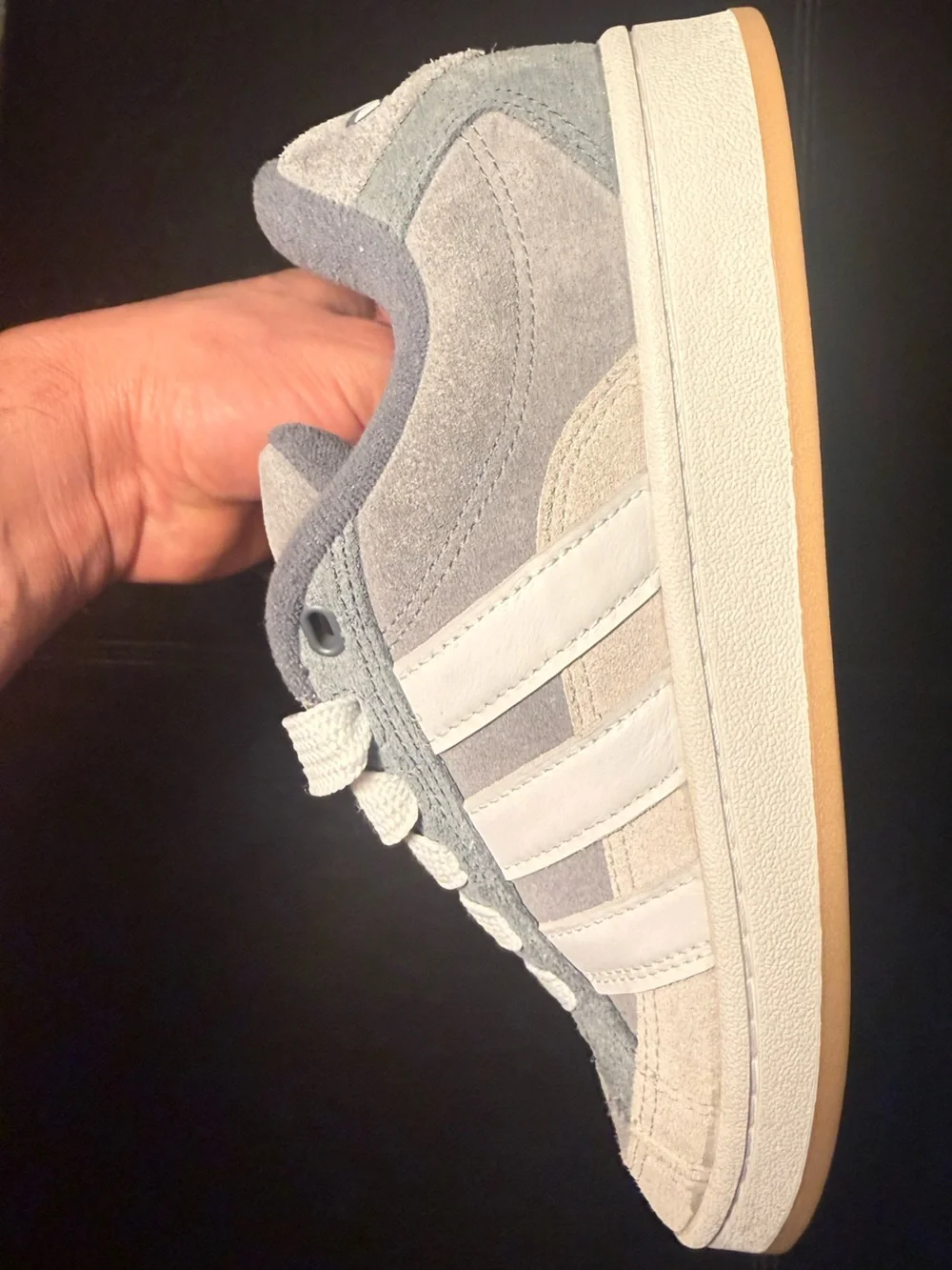 adidas Campus '00s Beta Athletic Shoe - Gray/White /Crystal White Men’s Size 7